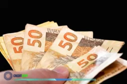 Notas de cinquenta reais representando a Restituição do Imposto de Renda 2025 como reforço no orçamento dos contribuintes.