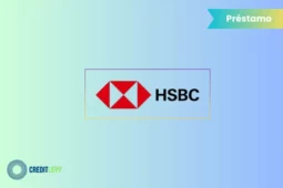 Logotipo de HSBC con la palabra préstamo, ilustrando las diferentes opciones de crédito que ofrece el préstamo HSBC.