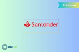 Logotipo de Santander con la palabra préstamo, representando los distintos tipos de préstamo Santander disponibles para clientes.