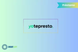 Logotipo de Yotepresto junto a la palabra préstamo, representando la oferta de créditos personales de Yotepresto mediante financiamiento colaborativo.