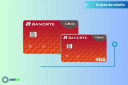 Imagen de la tarjeta de crédito Banorte Clásica Visa, destacando sus beneficios, flexibilidad de pagos y facilidad de uso para compras diarias.