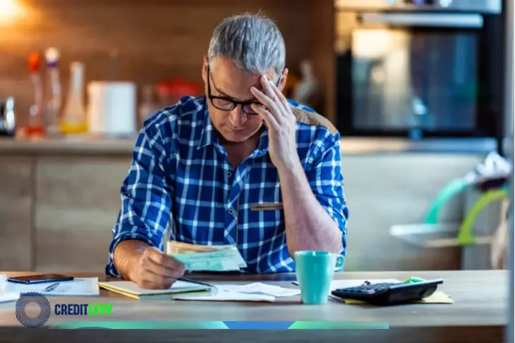 Homem lendo documentos e tentando entender como solicitar o FGC para recuperar seu dinheiro.