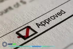 Limite pré aprovado, carimbo Approved ao lado de uma caixa marcada com um visto vermelho.